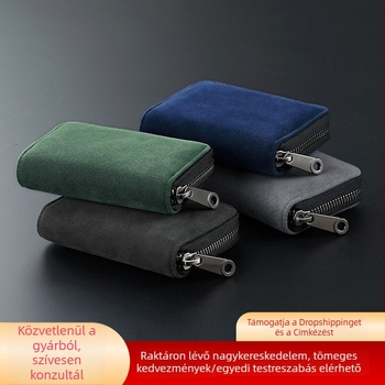 Velúr kártyatartó, elegáns anti-demagnetizációs védelemmel, kompakt és multifunkcionális kártyatartó tok ID-vel