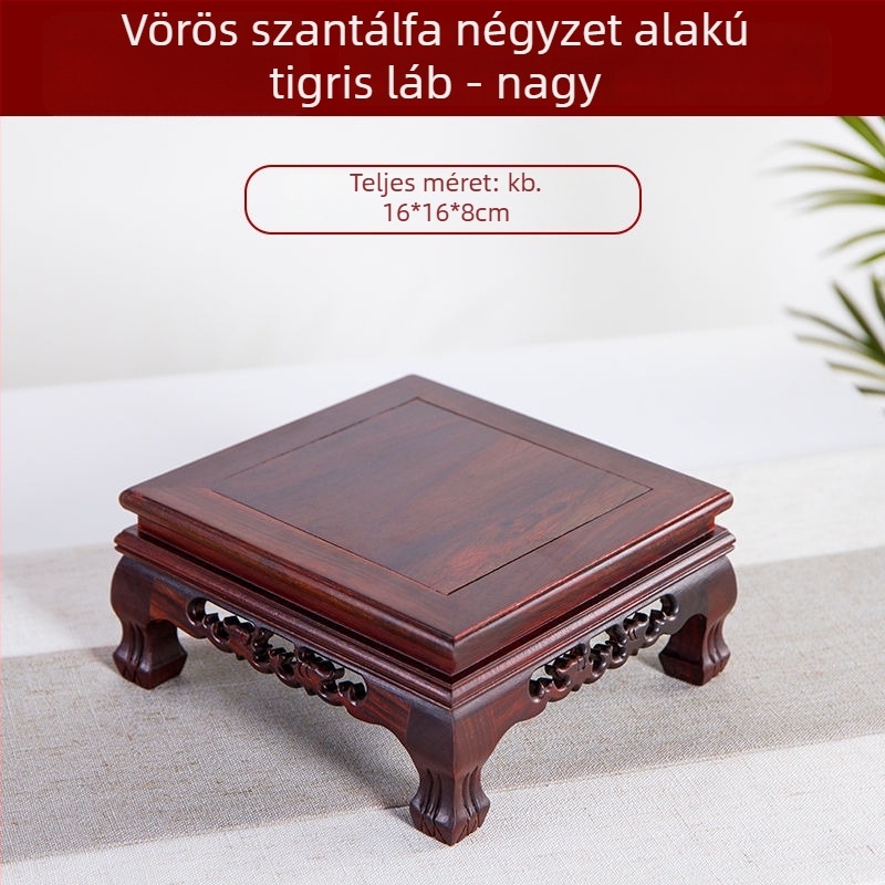 Tömörfa alapú gyökérfaragásos faszobor, vörösfenyéből készült nappali dekoráció