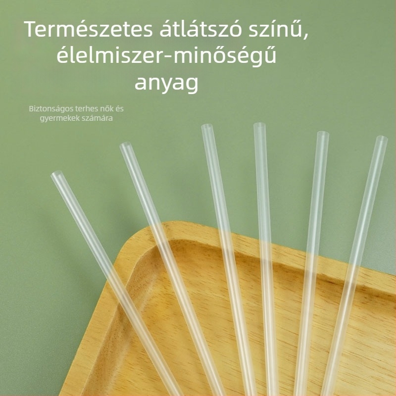 Egyszer használatos, egyedi csomagolású hajlékony PP szívószálak, élelmiszer-minőségűek, terhes nők, gyerekek és csecsemők számára, vízhez, tejes teához és hideg italokhoz