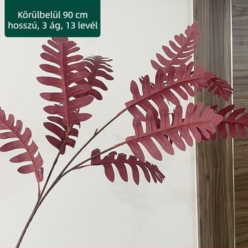 Mesterséges ciprus- és akáclevél esküvői terem dekorációhoz, selyemzöld