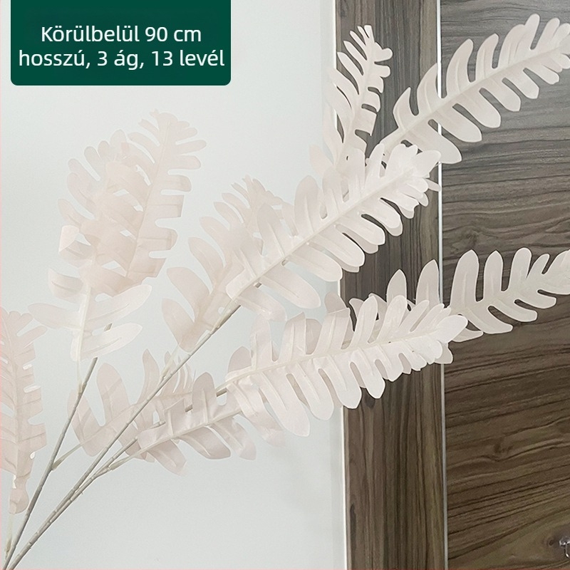 Mesterséges ciprus- és akáclevél esküvői terem dekorációhoz, selyemzöld
