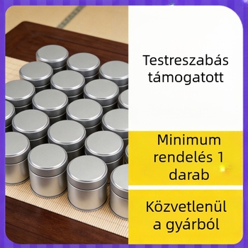 Matcha teás konzervdoboz, kör alakú, 60 ml, élelmiszer-minőségű
