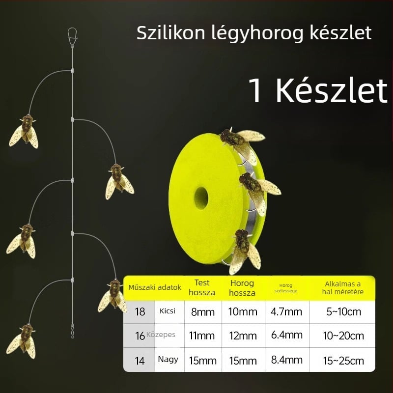 Legyezőhorgászat felszerelés: kötött damil, muha horog és csali