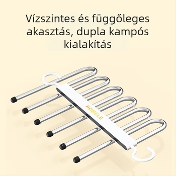Összecsukható, multifunkcionális ruhatartó rozsdamentes acélból, kacsa alakú, otthoni használatra