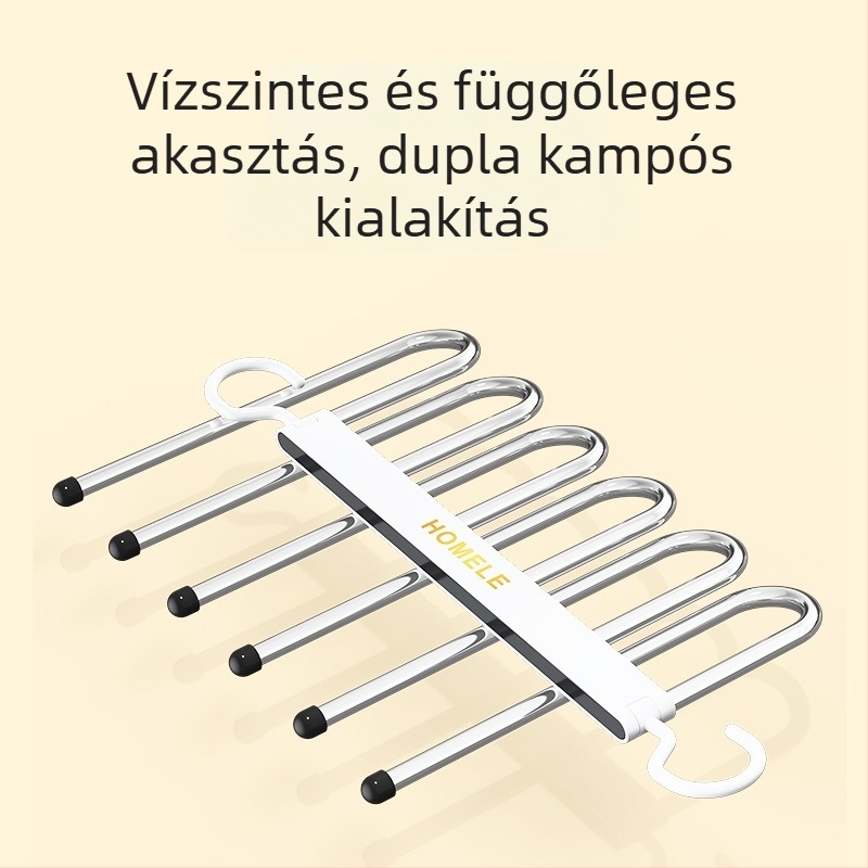 Összecsukható, multifunkcionális ruhatartó rozsdamentes acélból, kacsa alakú, otthoni használatra