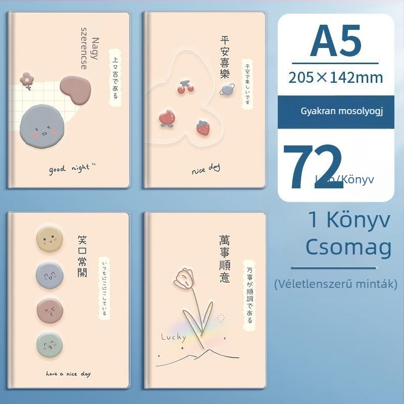 Sijin B5 vastag kötésű ragasztott notesz PVC borítóval, A5 méret, tartós irodai jegyzet