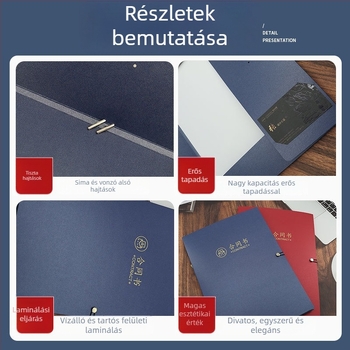 Személyre szabott színes nyomtatású dokumentum mappa tender-beiktatásokkal rézpapírra – szerződés borító tervezés