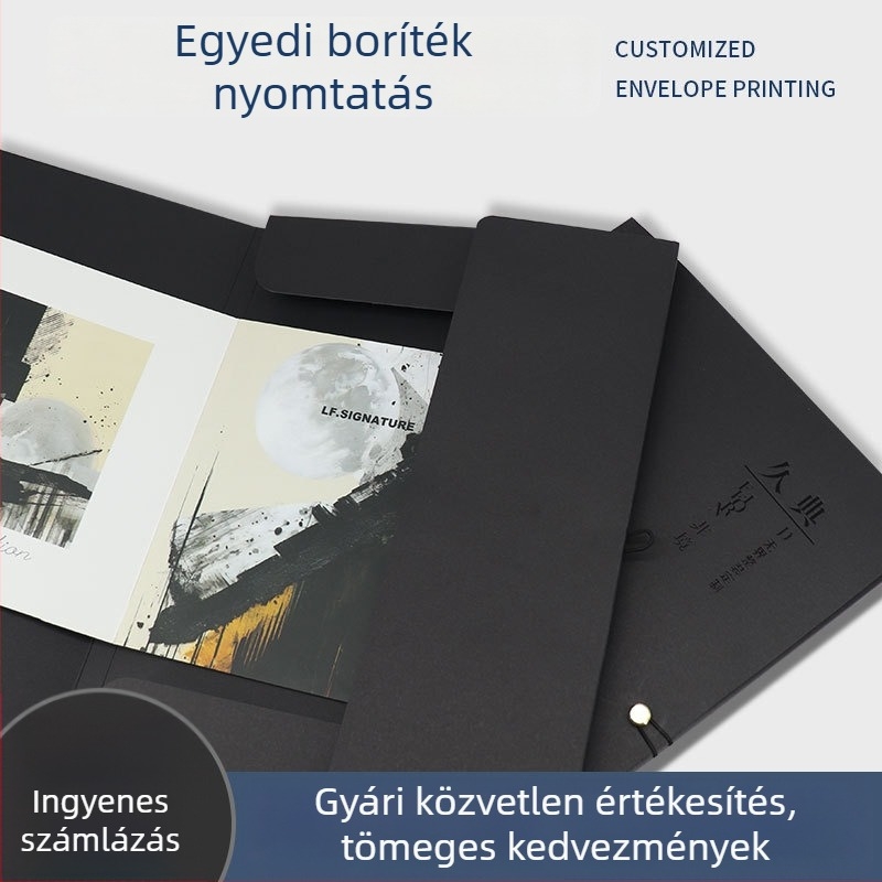 Személyre szabott színes nyomtatású dokumentum mappa tender-beiktatásokkal rézpapírra – szerződés borító tervezés