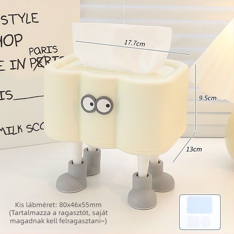 Rugós papírzsebkendő doboz – aranyos asztali tároló nappaliba és hálószobába