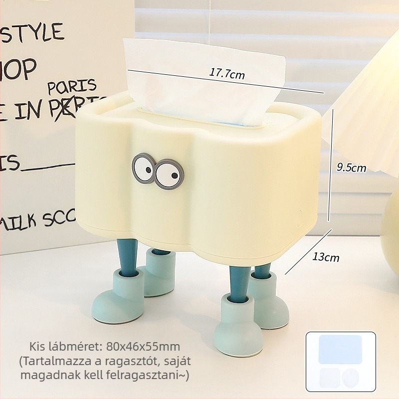 Rugós papírzsebkendő doboz – aranyos asztali tároló nappaliba és hálószobába
