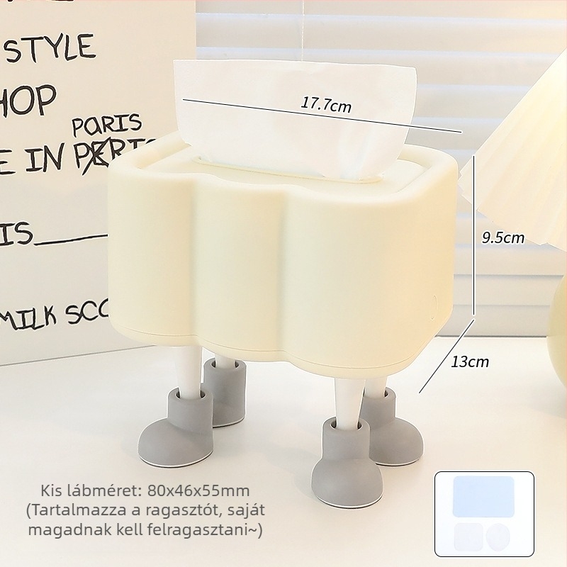 Rugós papírzsebkendő doboz – aranyos asztali tároló nappaliba és hálószobába