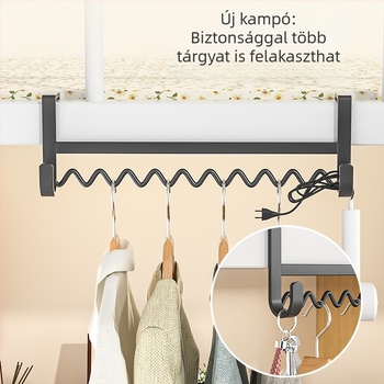 Többfunkciós hullám alakú ruhafogas az ágy mellé tárolóval