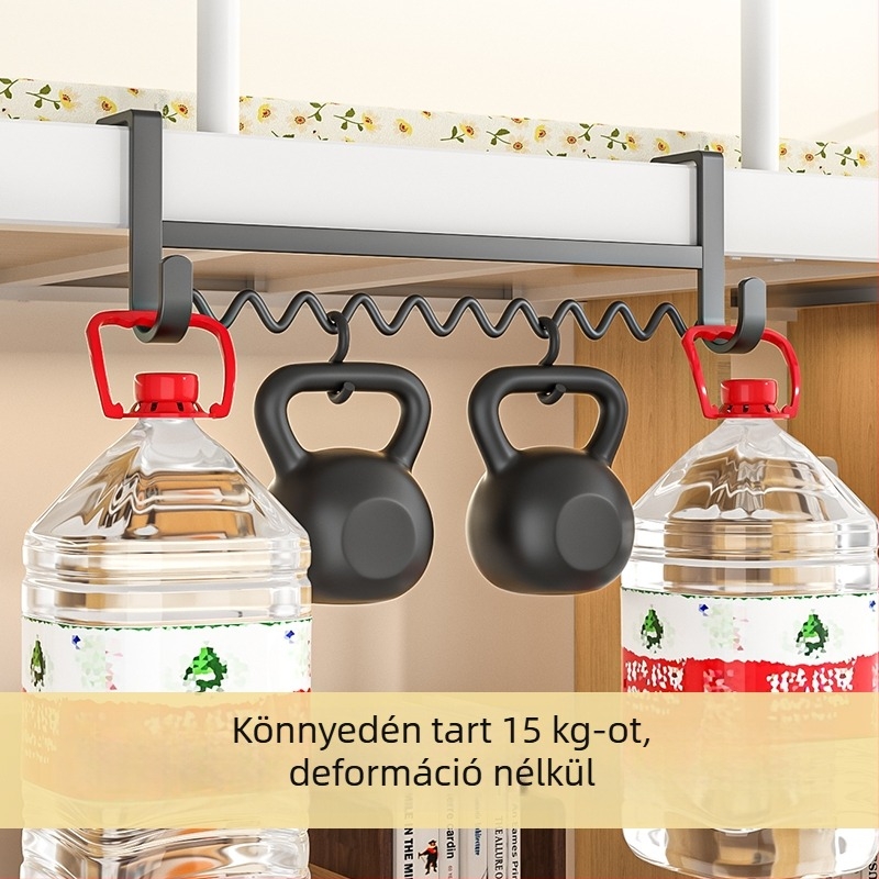 Többfunkciós hullám alakú ruhafogas az ágy mellé tárolóval