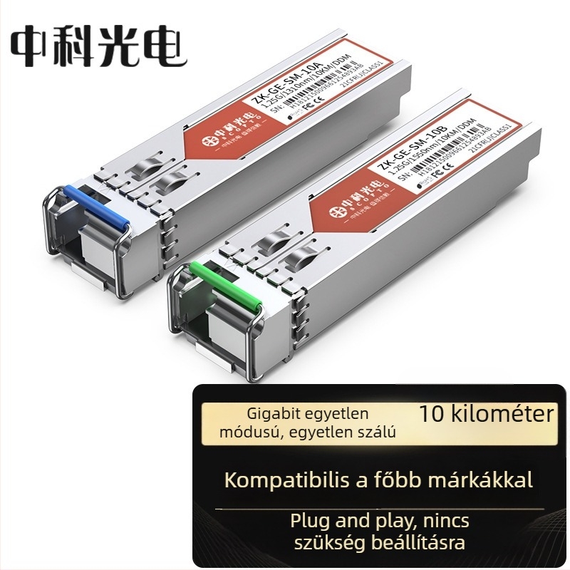 Zhongke Optoelectronics SFP optikai modul, Gigabit/10-Gigabit, SC/LC interfész, Különböző távolságokat támogat