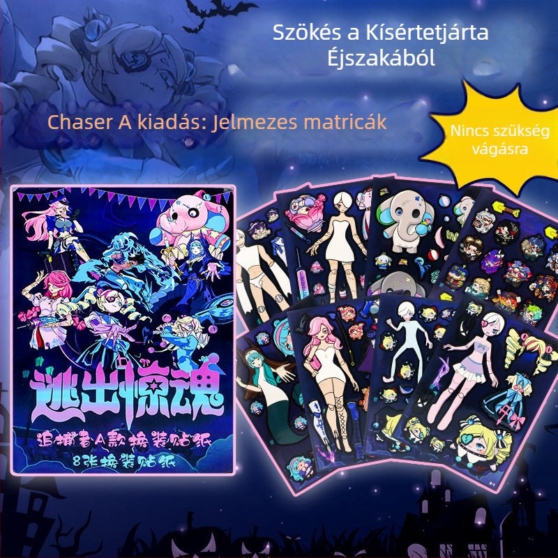 Chaser öltöztető matricák Quiet Bookhez – elővágott matricák gyerekek DIY-hoz