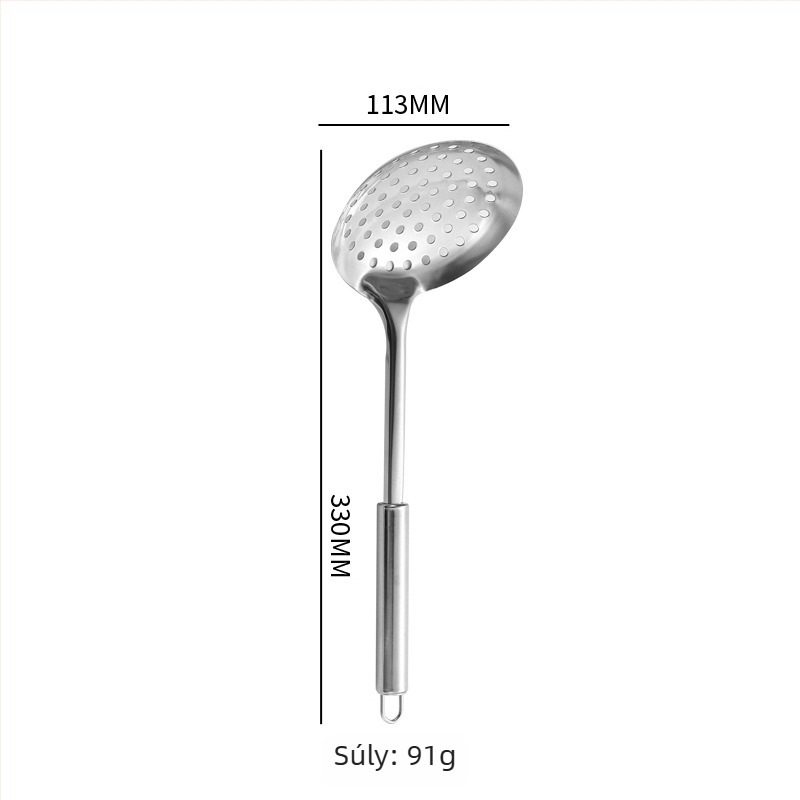12-darabos rozsdamentes acél konyhai eszköz készlet körcsöves fogantyúval: spatula, lyukas kanál, szűrőkanál, serpenyő spatula, rizskanál, leveskanál, húsvilla