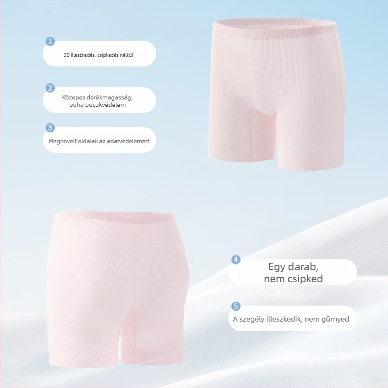 Lányok számára tervezett biztonsági rövidnadrág hűs Ice Silk alsóval, antibakteriális kényelem, három az egyben dizájn