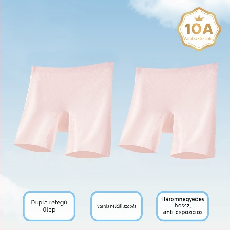 Lányok számára tervezett biztonsági rövidnadrág hűs Ice Silk alsóval, antibakteriális kényelem, három az egyben dizájn