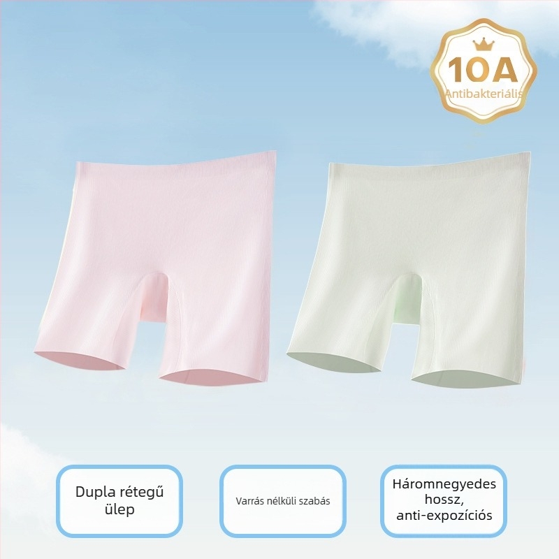 Lányok számára tervezett biztonsági rövidnadrág hűs Ice Silk alsóval, antibakteriális kényelem, három az egyben dizájn