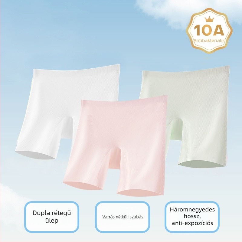 Lányok számára tervezett biztonsági rövidnadrág hűs Ice Silk alsóval, antibakteriális kényelem, három az egyben dizájn
