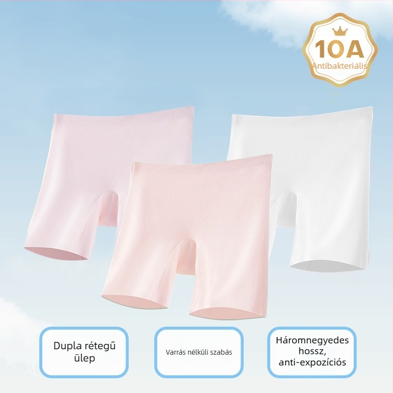 Lányok számára tervezett biztonsági rövidnadrág hűs Ice Silk alsóval, antibakteriális kényelem, három az egyben dizájn