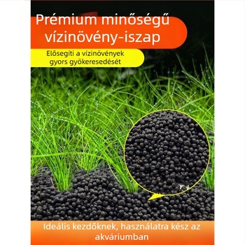 Ökológiai akváriumi növényaljzat algás iszappal és tápanyagban gazdag talajjal, alapvető homokkal és alaptrágyával