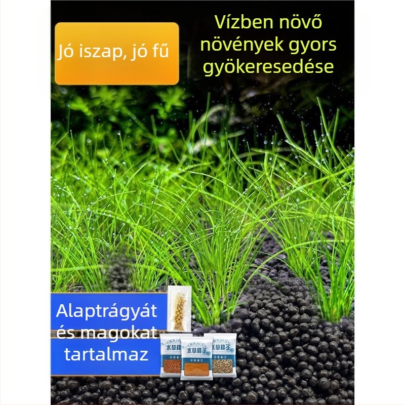 Ökológiai akváriumi növényaljzat algás iszappal és tápanyagban gazdag talajjal, alapvető homokkal és alaptrágyával