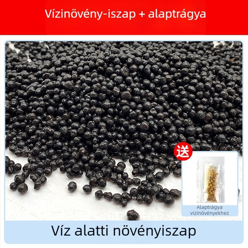 Ökológiai akváriumi növényaljzat algás iszappal és tápanyagban gazdag talajjal, alapvető homokkal és alaptrágyával