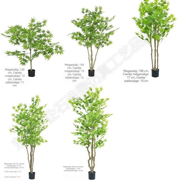 Mű növények cserépben — Paradicsommadár és Utazó-pálma, padlón álló bonsai beltéri dekoráció
