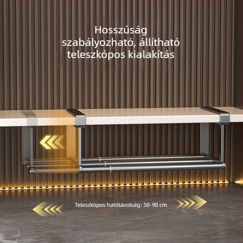 Új fürdőszobai mosdó alatti többtárolós állvány, alatti rendező, felakasztható mosdó- és cipőállvány
