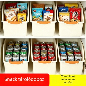 Négyszögletes görgős tárolókosár konyhához