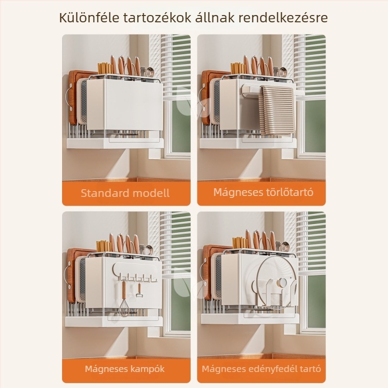 Minden egyben: konyhai tároló késhez, evőpálcáknak és vágódeszkának