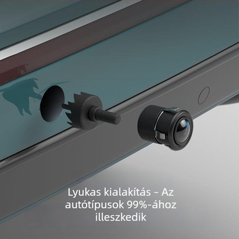 Univerzális AHD autó hátsó kamera, körkörös Ø18,5 mm, HD, éjjellátás, CCD, tolatókamera, navigáció