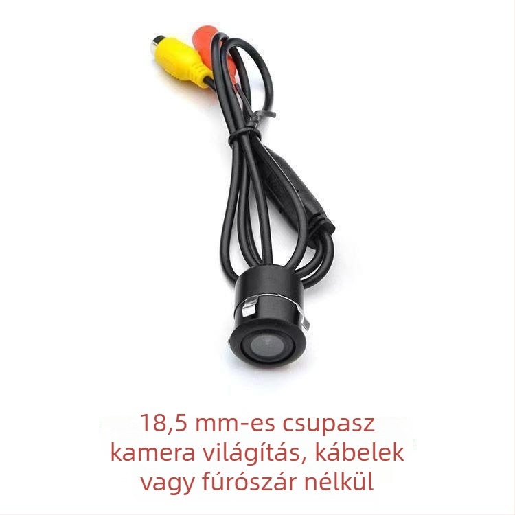 Univerzális AHD autó hátsó kamera, körkörös Ø18,5 mm, HD, éjjellátás, CCD, tolatókamera, navigáció