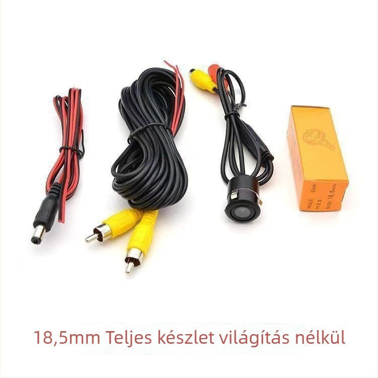 Univerzális AHD autó hátsó kamera, körkörös Ø18,5 mm, HD, éjjellátás, CCD, tolatókamera, navigáció