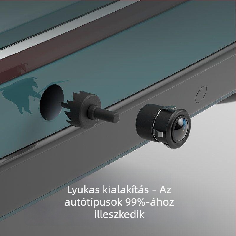 Univerzális AHD autó hátsó kamera, körkörös Ø18,5 mm, HD, éjjellátás, CCD, tolatókamera, navigáció