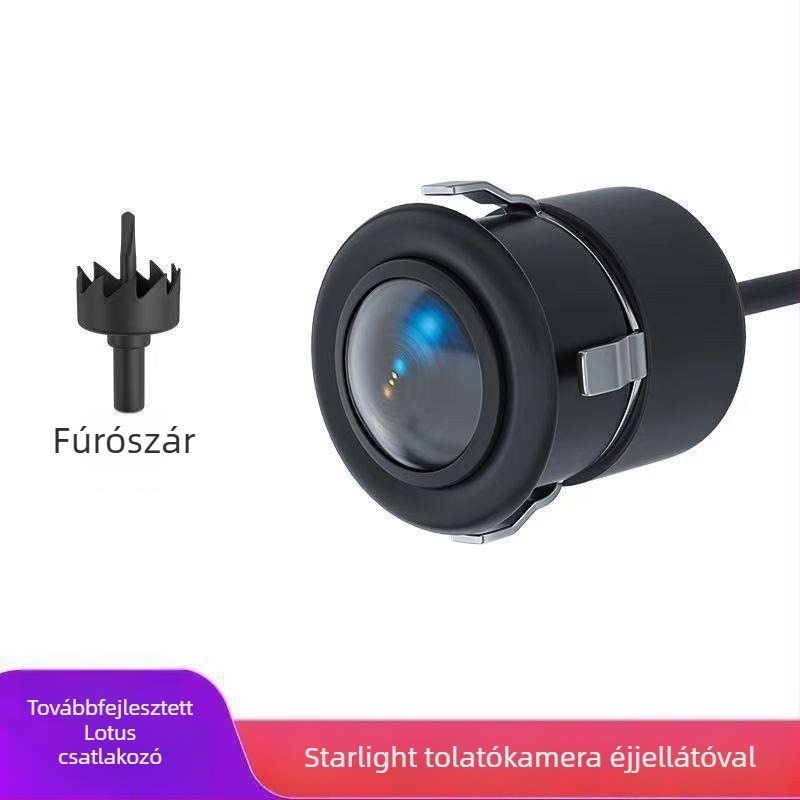 Univerzális AHD autó hátsó kamera, körkörös Ø18,5 mm, HD, éjjellátás, CCD, tolatókamera, navigáció