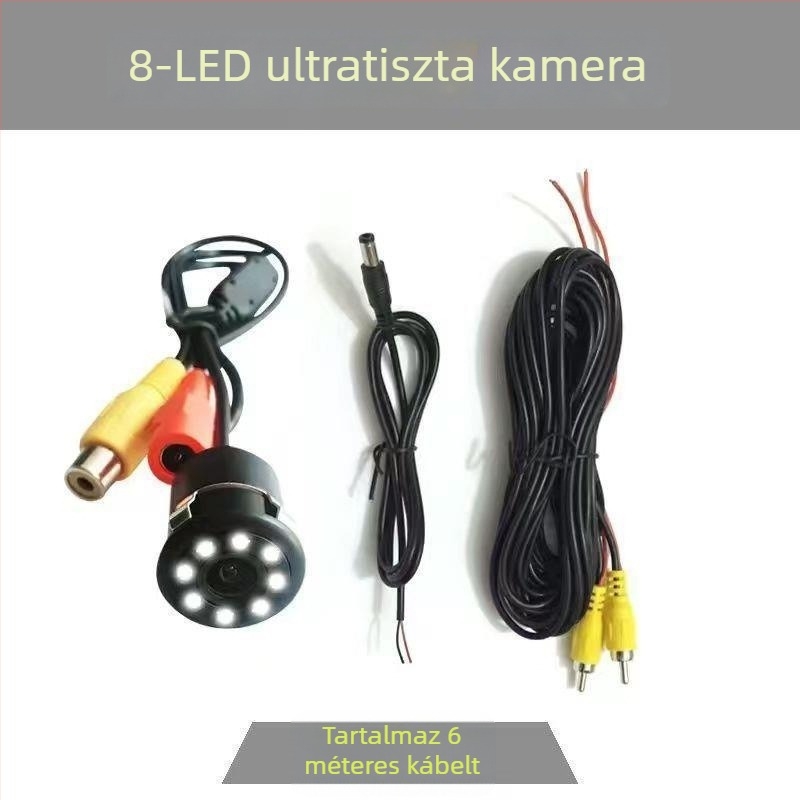 Univerzális AHD autó hátsó kamera, körkörös Ø18,5 mm, HD, éjjellátás, CCD, tolatókamera, navigáció