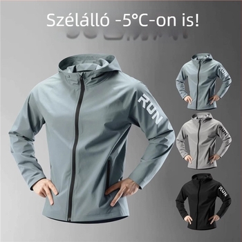 Férfi kapucnis dzseki őszi-téli szezonra – vízálló, szélálló, gyorsan száradó, szabadtéri kerékpározáshoz