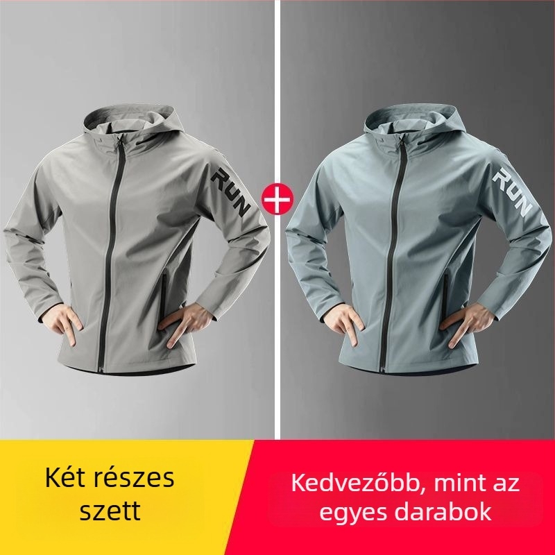 Férfi kapucnis dzseki őszi-téli szezonra – vízálló, szélálló, gyorsan száradó, szabadtéri kerékpározáshoz