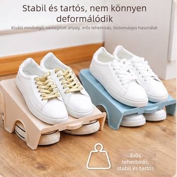 Integrált kétszintes cipősszekrény otthonra, helytakarékos, rétegzett tároló