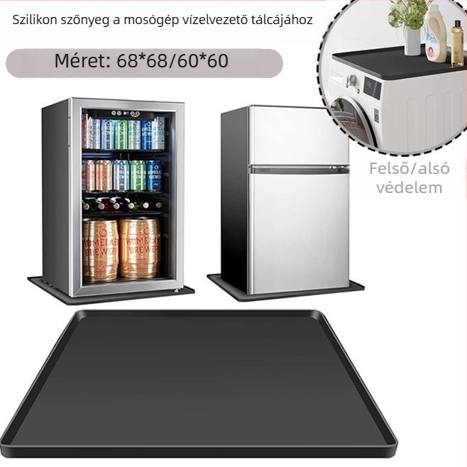 Szilikon mosógép alátét, védelem, porvédelem, csúszásmentes, többfunkciós alátét, elérhető különböző méretek