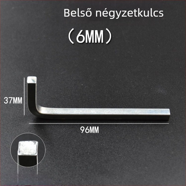 Négyszögletes kulcs és L‑alakú négyszögletes csavarhúzó készlet, négy oldalú kulcs