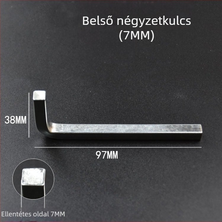 Négyszögletes kulcs és L‑alakú négyszögletes csavarhúzó készlet, négy oldalú kulcs