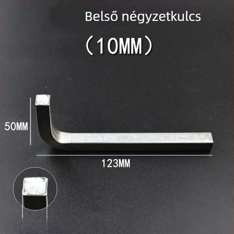 Négyszögletes kulcs és L‑alakú négyszögletes csavarhúzó készlet, négy oldalú kulcs