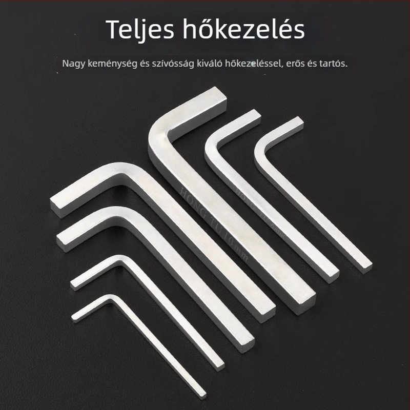 Négyszögletes kulcs és L‑alakú négyszögletes csavarhúzó készlet, négy oldalú kulcs