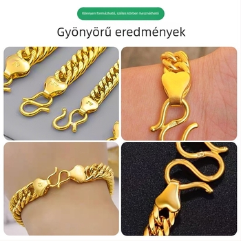 Ékszerészeti eszköz: karkötőzár forma, lyukasztó eszköz, acélból készült forma, hosszú élettartam medál arany- és ezüstben