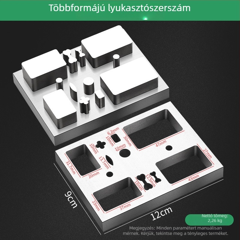 Ékszerészeti eszköz: karkötőzár forma, lyukasztó eszköz, acélból készült forma, hosszú élettartam medál arany- és ezüstben