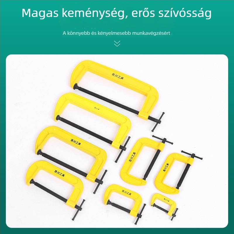 G-alakú szorító, faipari használatra, magas széntartalmú acélból
