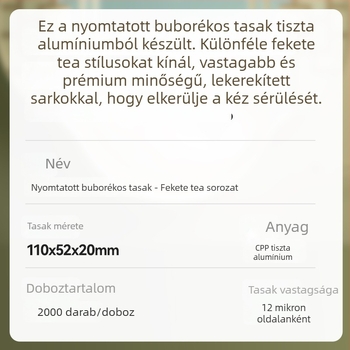 Jin Junmei fekete tea egyedi tasakokban, Feizixiao, vad öregfa variáns